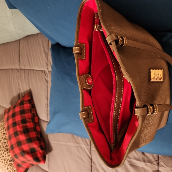 Dooney & Bourke Taupe Leather Tote - Picture 5 of 10